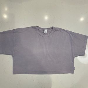 TNA Lilac Cropped Tee-Large